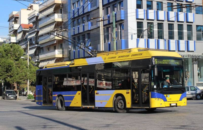Der Wagen 8080 stammt aus einer Serie von ursprünglich 91 Solotrolleybussen von Neoplan/Kiepe, die 2003/04 in Betrieb gingen. Foto: J.Lehmann, Feb.2020