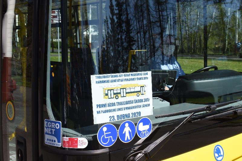 Ankündigung der Einweihungsfahrt im Wagen 61. Foto: Zdeněk Kresa