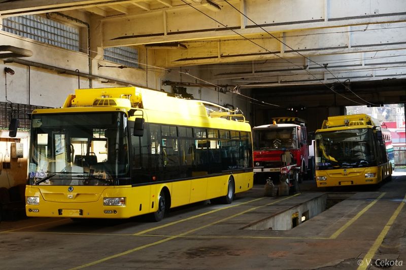 Die beiden anderen Wagen 59 und 65 standen in der Wagenhalle am 8.4.2020. Foto: Vojtech Cekota